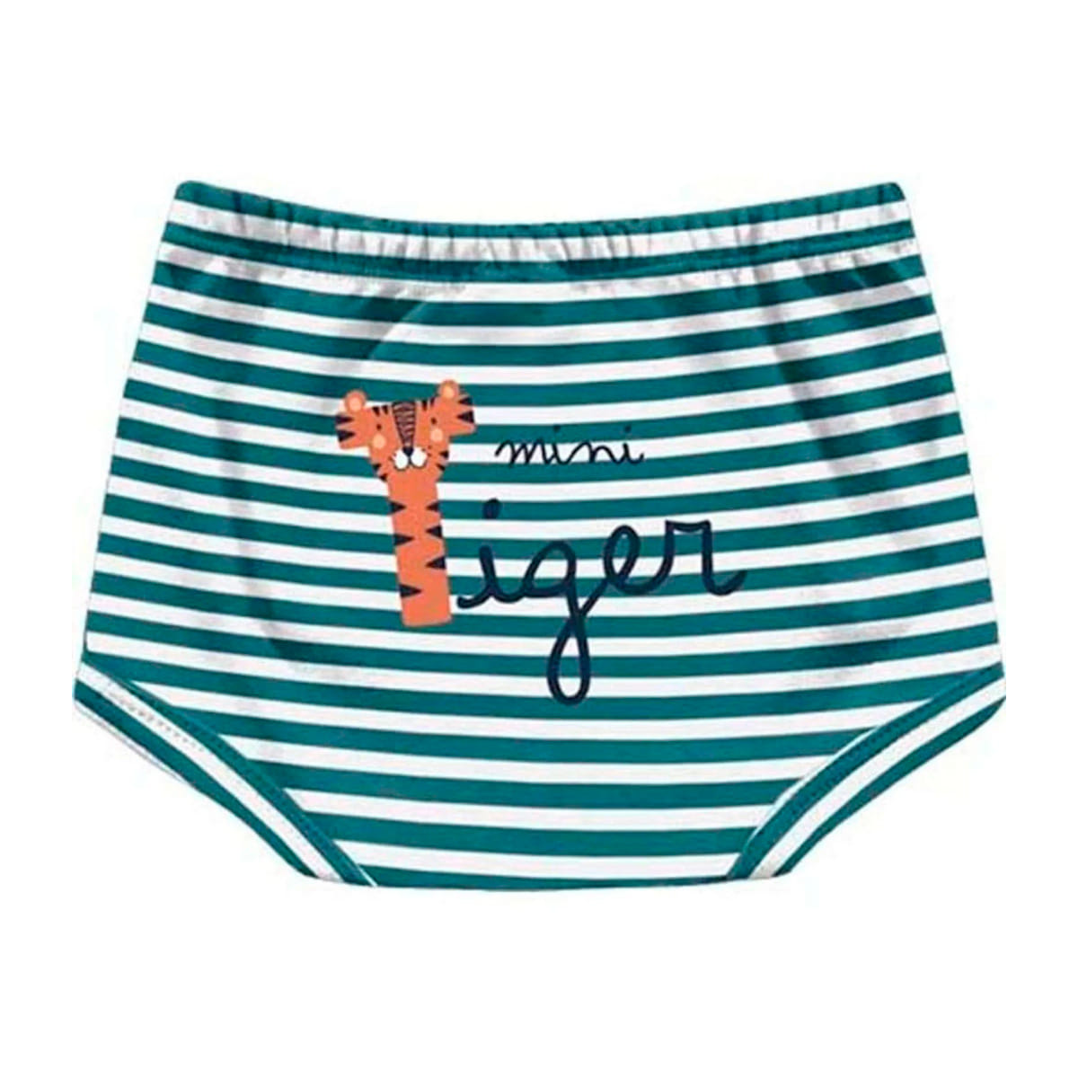 Short Cobre Fralda Suedine Listrado Mini Tiger - Kiko Baby