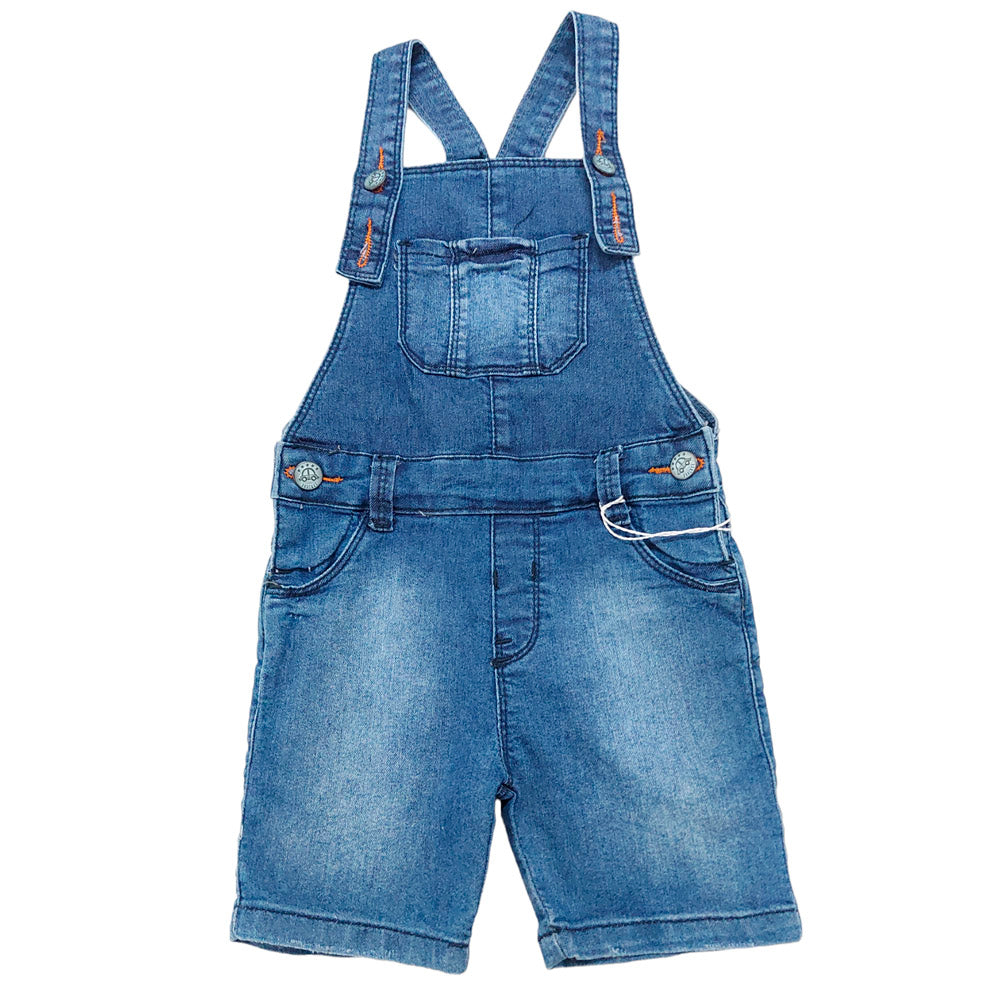 Jardineira Bermuda Menino C/ Elastano - Bracket Jeans
