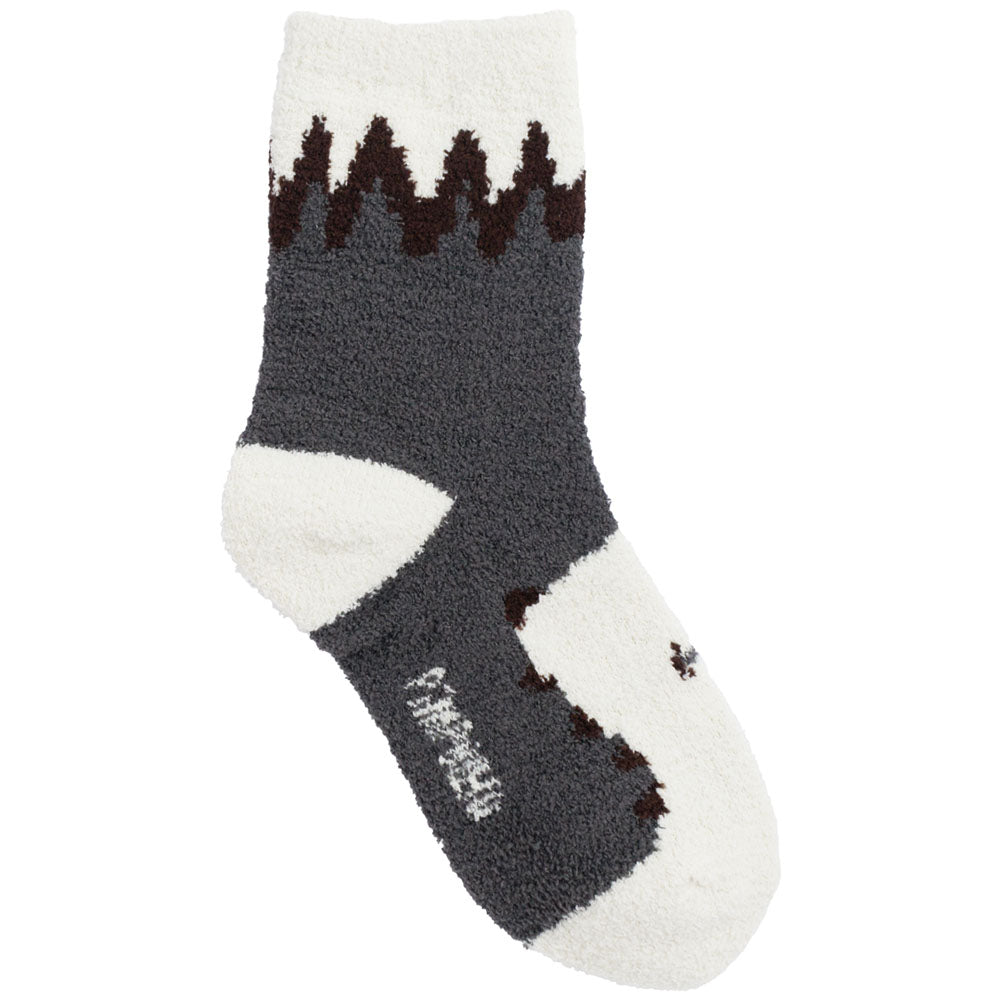 Meia Felpuda Infantil Menino 31-34 Cinza Dino - Pimpolho