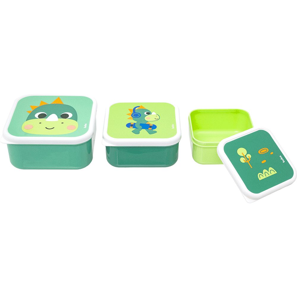 Kit 3 Potinhos Para Bebê Buba Zoo Dino - Buba