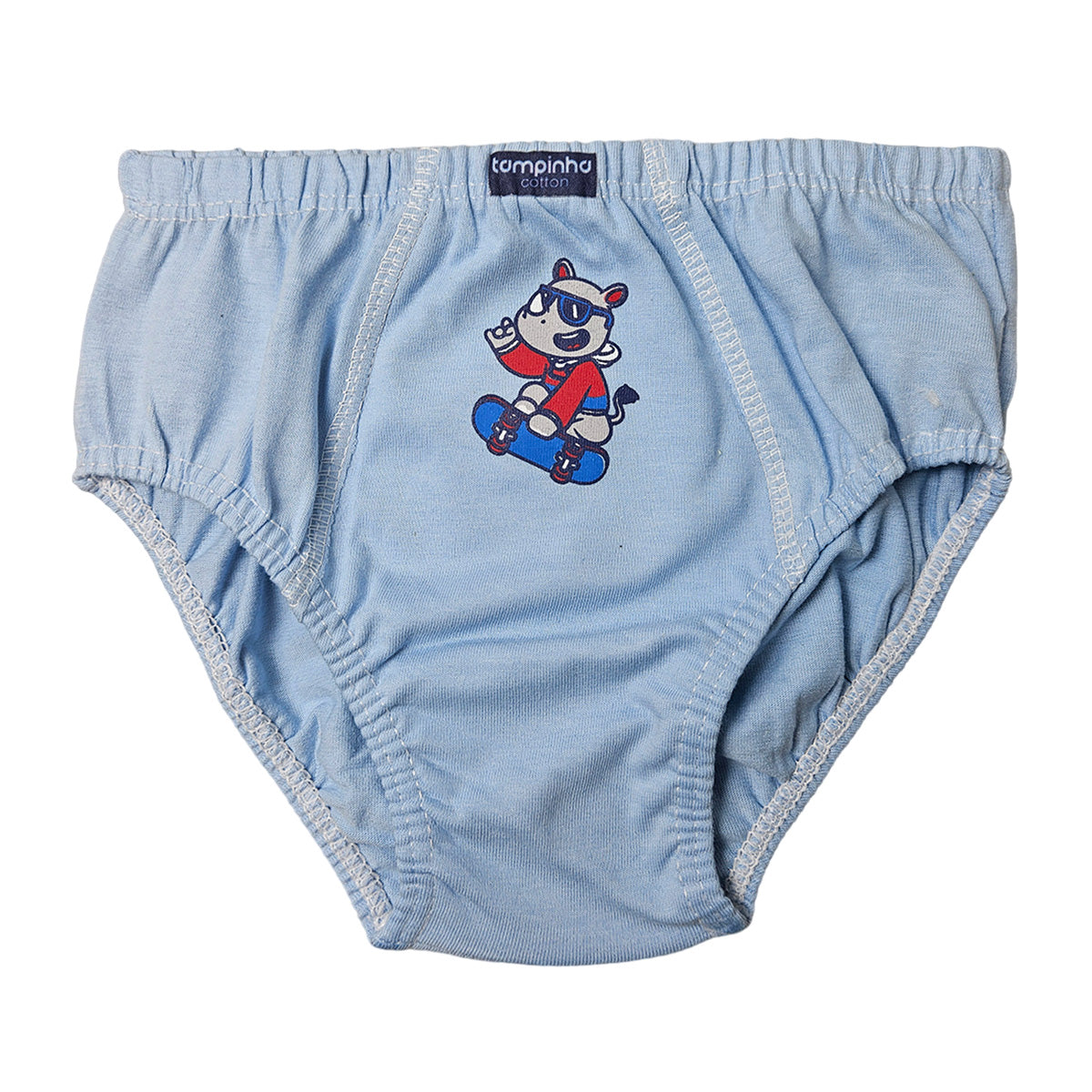 Kit C/3 Cuecas Slip Infantil Estampas Sortidas - Tampinha