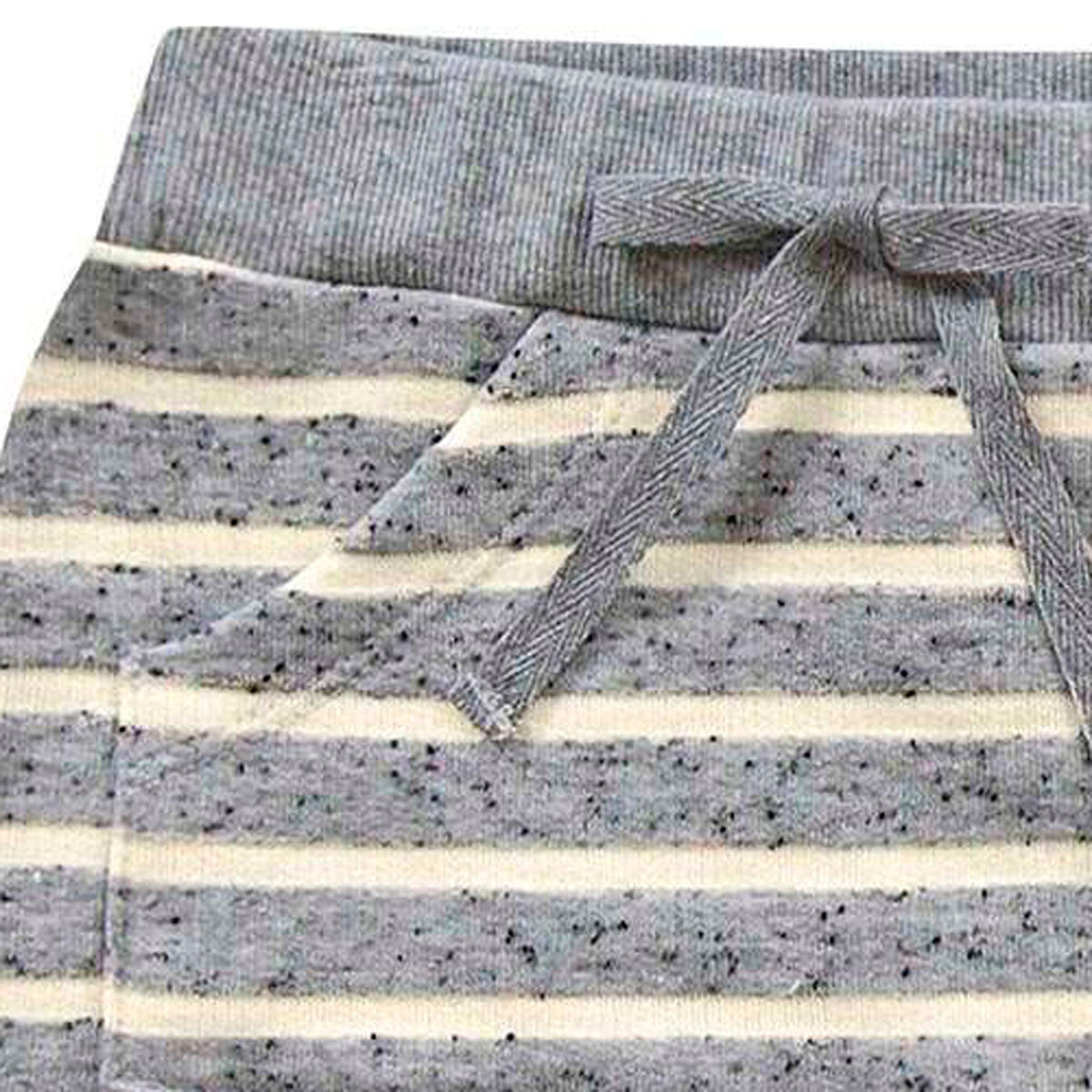 Bermuda Infantil Moletom Botonê Listrada Com Bolso - Kiko e Kika