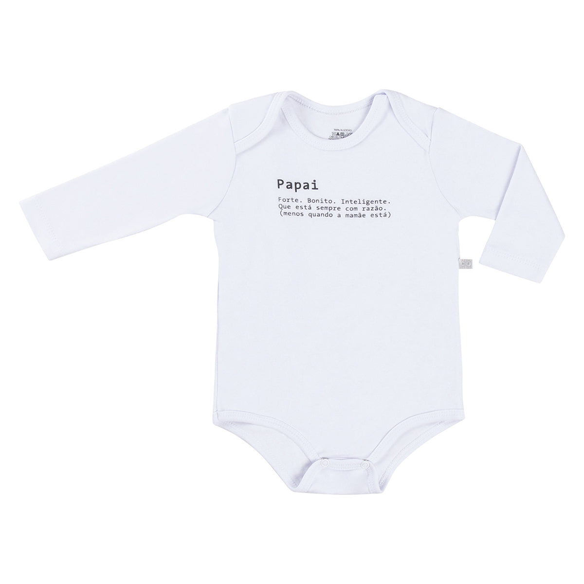Body Manga Longa Bebê Unissex Frase Papai Mamãe - Have Fun