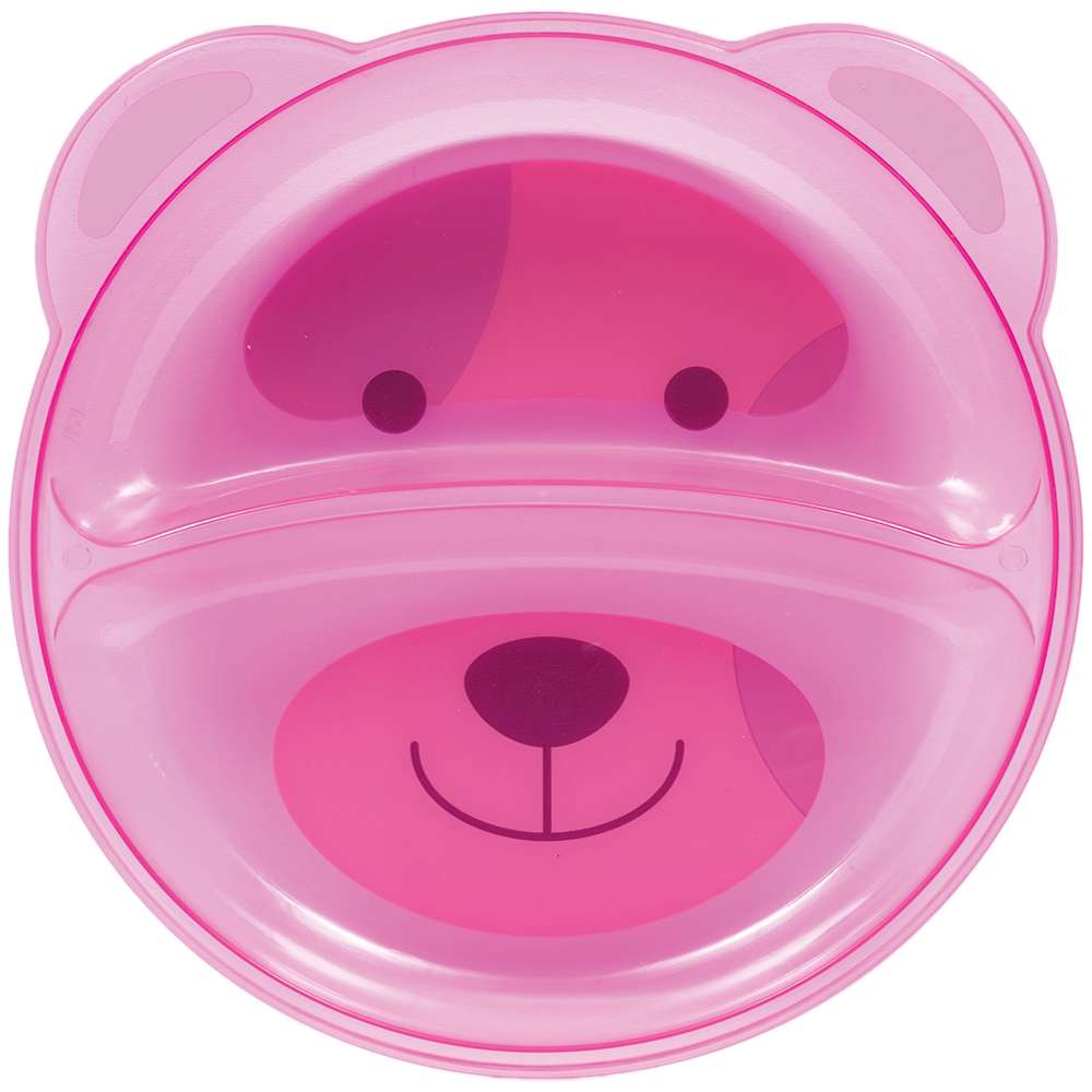 Prato Bebê Infantil Ursinho Com Divisória - Buba
