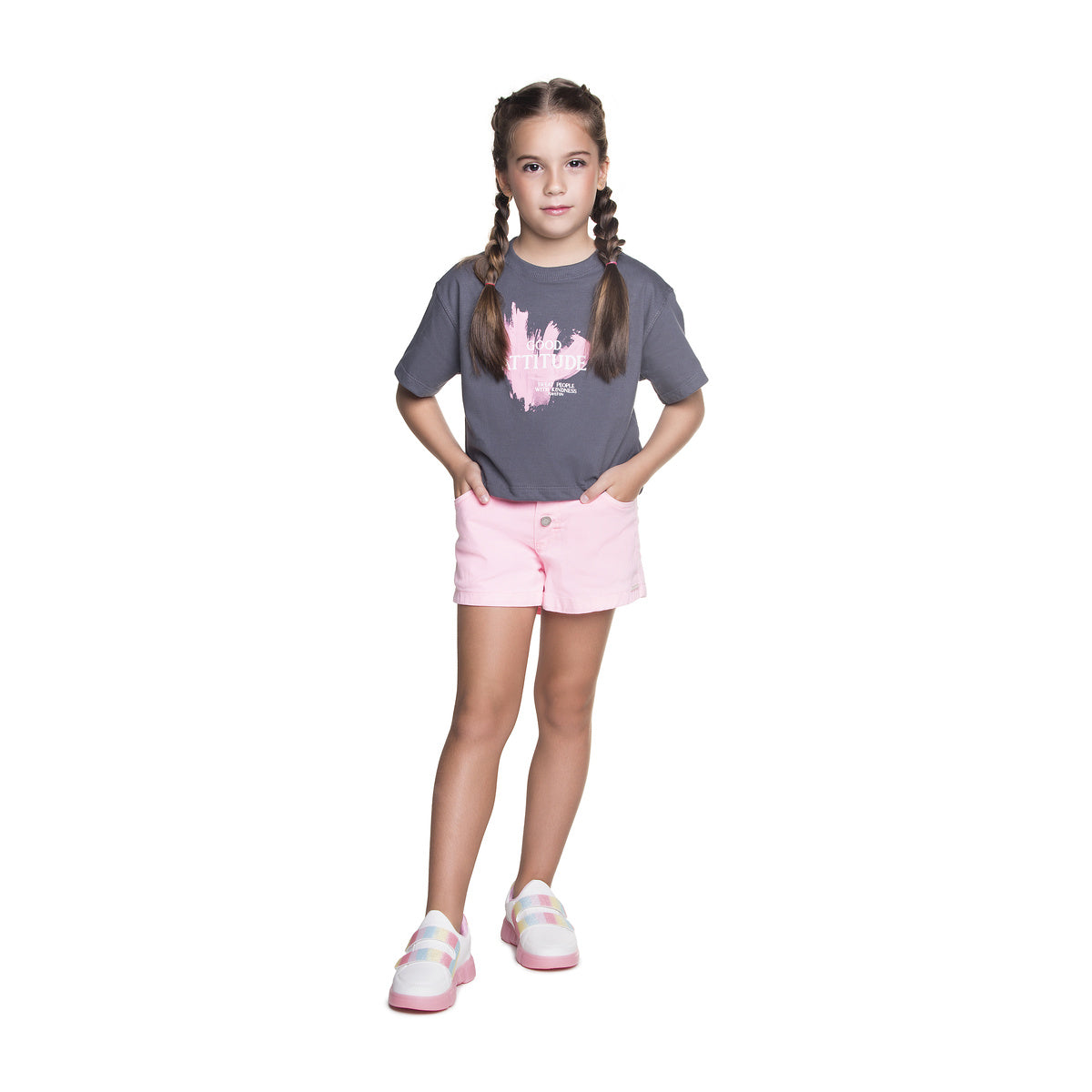 Blusa Infantil Menina Atitude Meia Malha - Have Fun