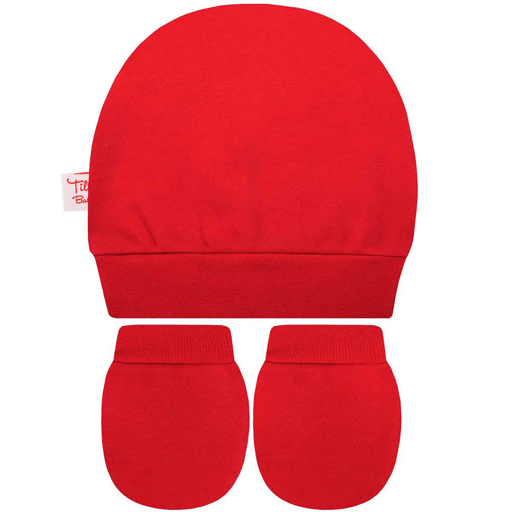 Kit Touca e Luva Para Bebê em Suedine - Tilly Baby
