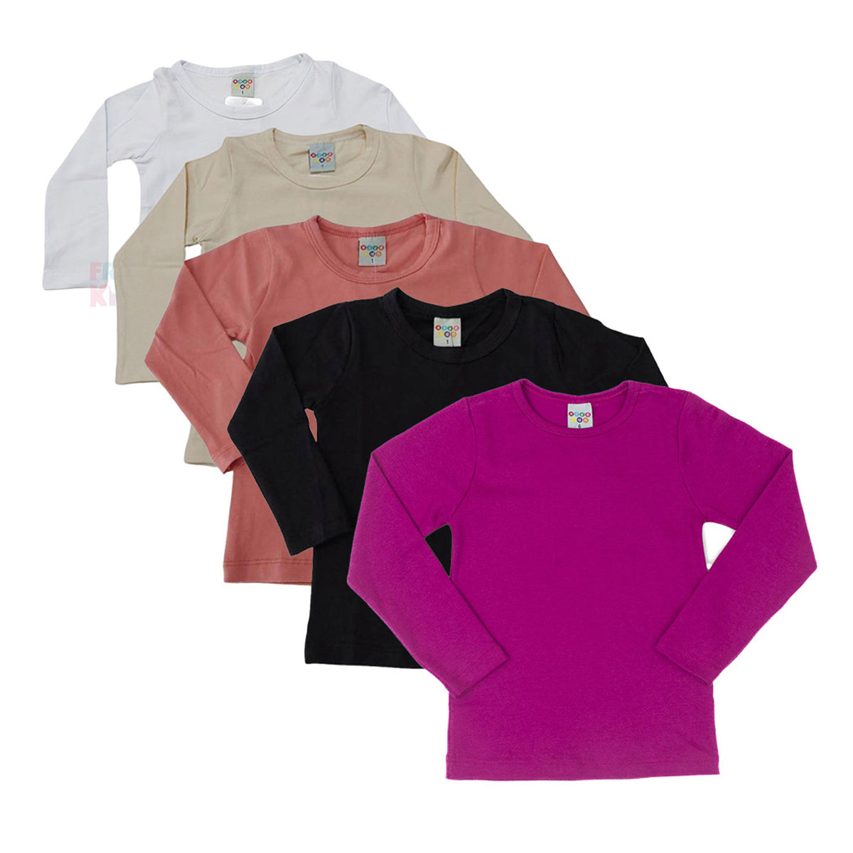 Blusa Básica Manga Longa Feminina em Cotton - Have Fun