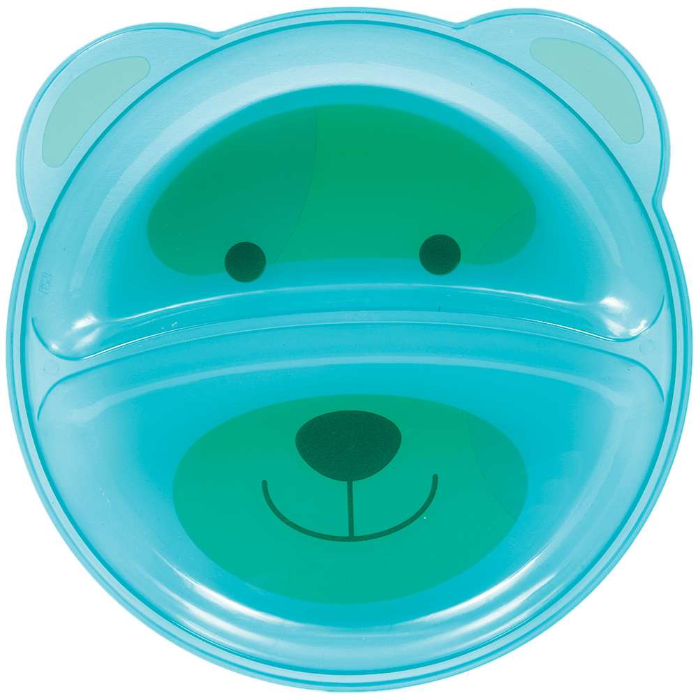 Prato Bebê Infantil Ursinho Com Divisória - Buba