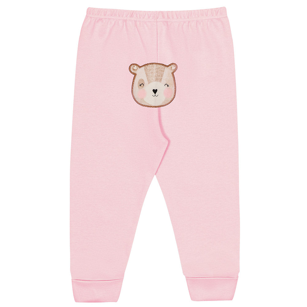 Calça Bebê Menina Suedine Bordado de Ursinho - Kiko Baby