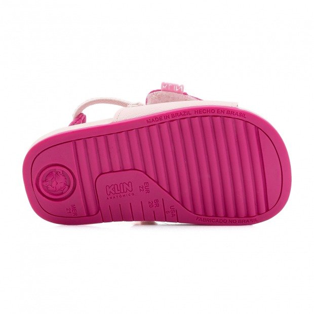 Chinelo infantil Summer Com Elástico Rosa BB / Pink - Klin