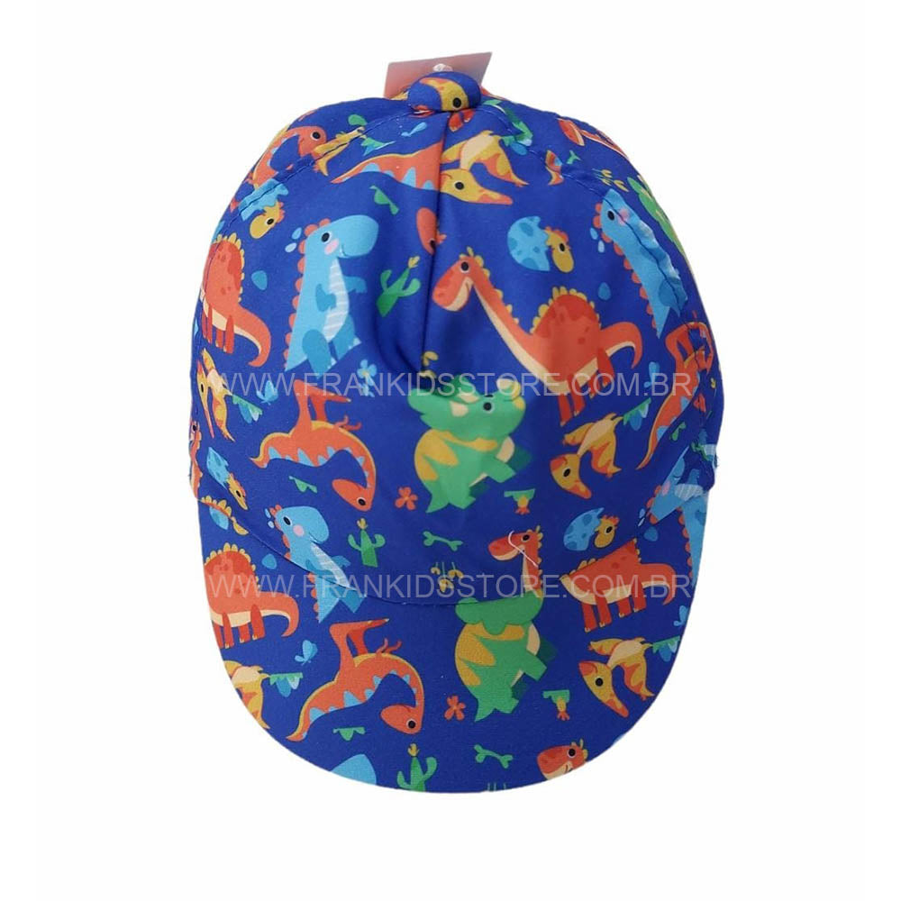Boné Bebê Menino Azul Dinos - Everly