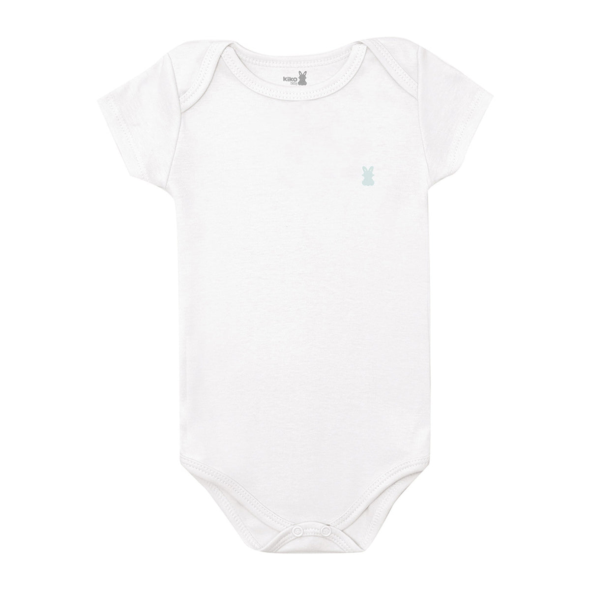 Body Manga Curta Bebê Unissex Liso em Suedine - Kiko Baby