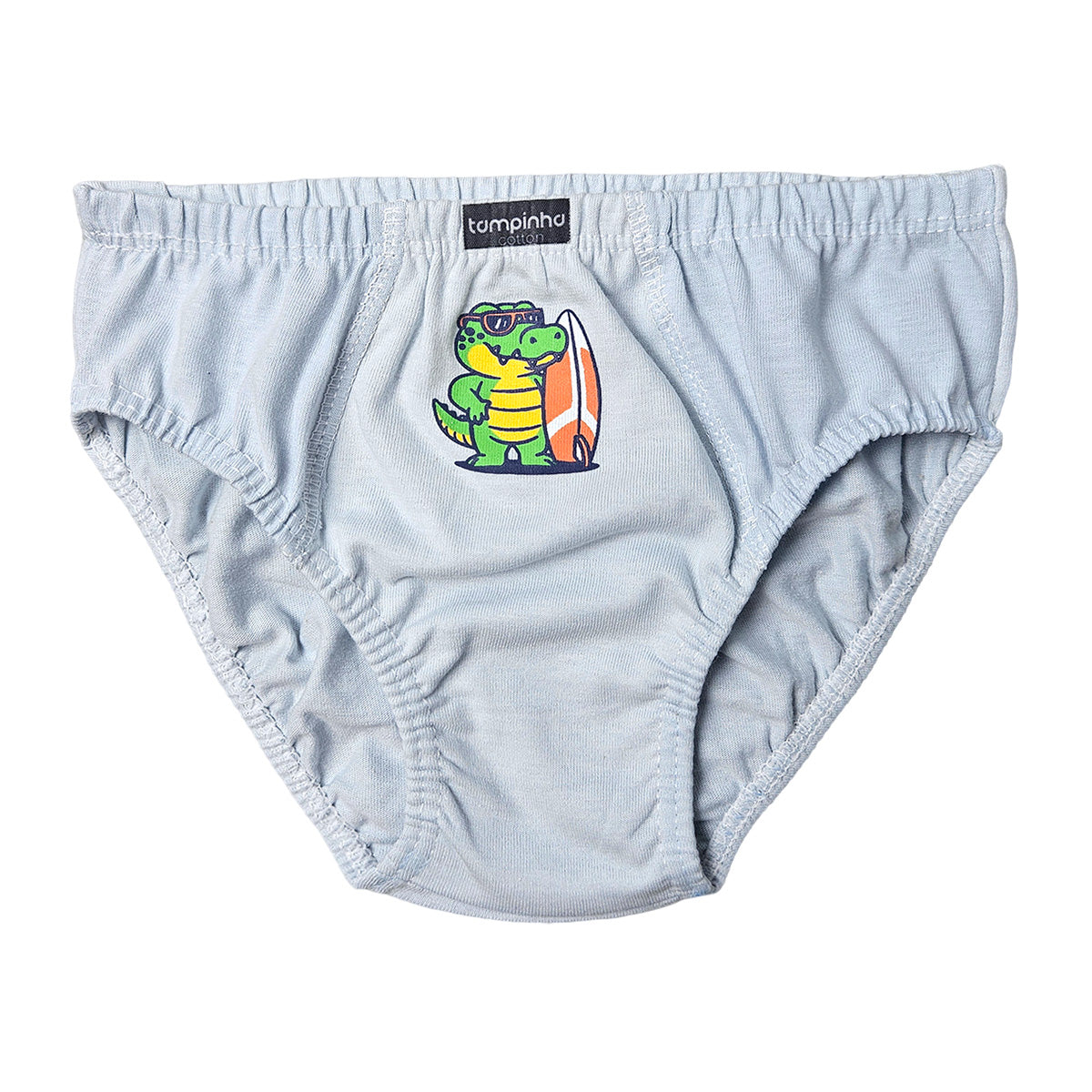 Kit C/3 Cuecas Slip Infantil Estampas Sortidas - Tampinha