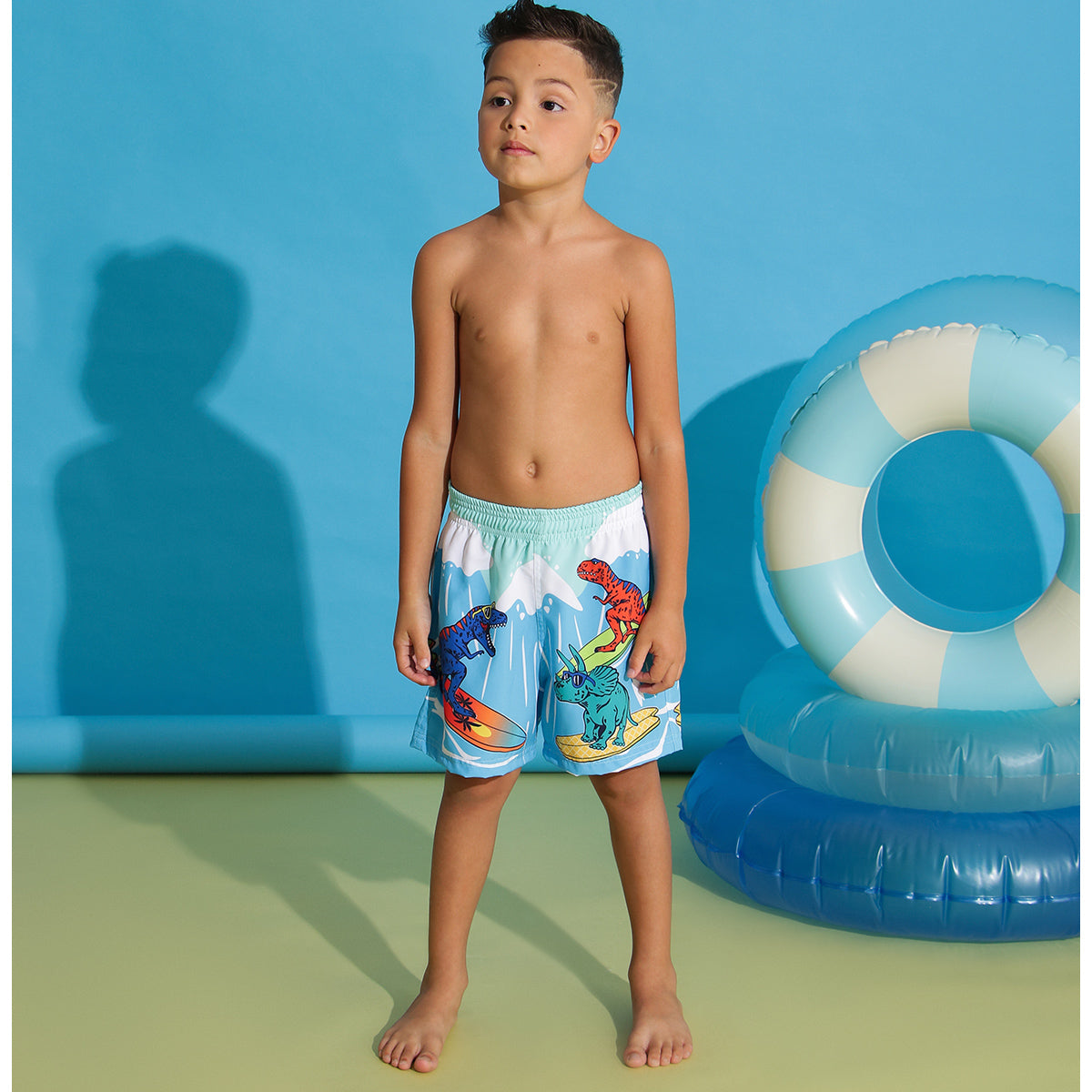 Bermuda Infantil Tactel Dinossaros - Everly