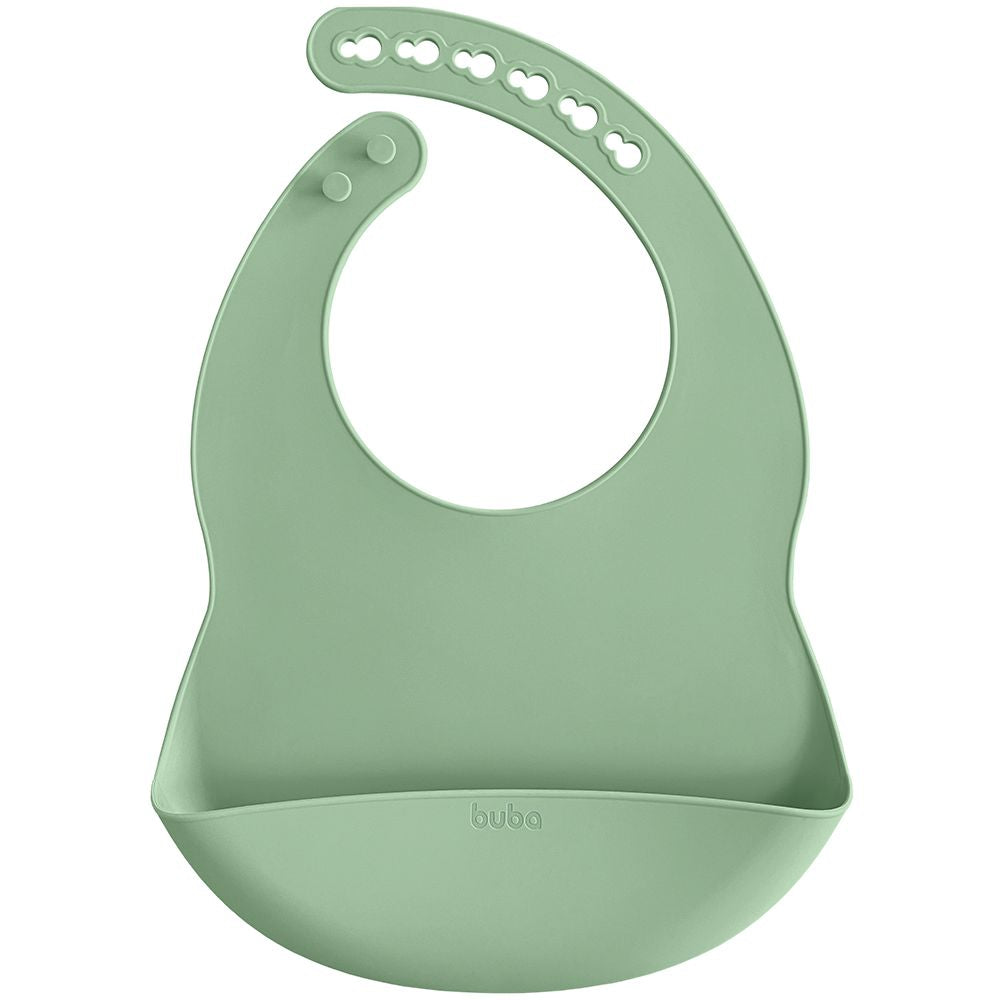 Babador Em Silicone Para Alimentação Bebê Liso - Buba