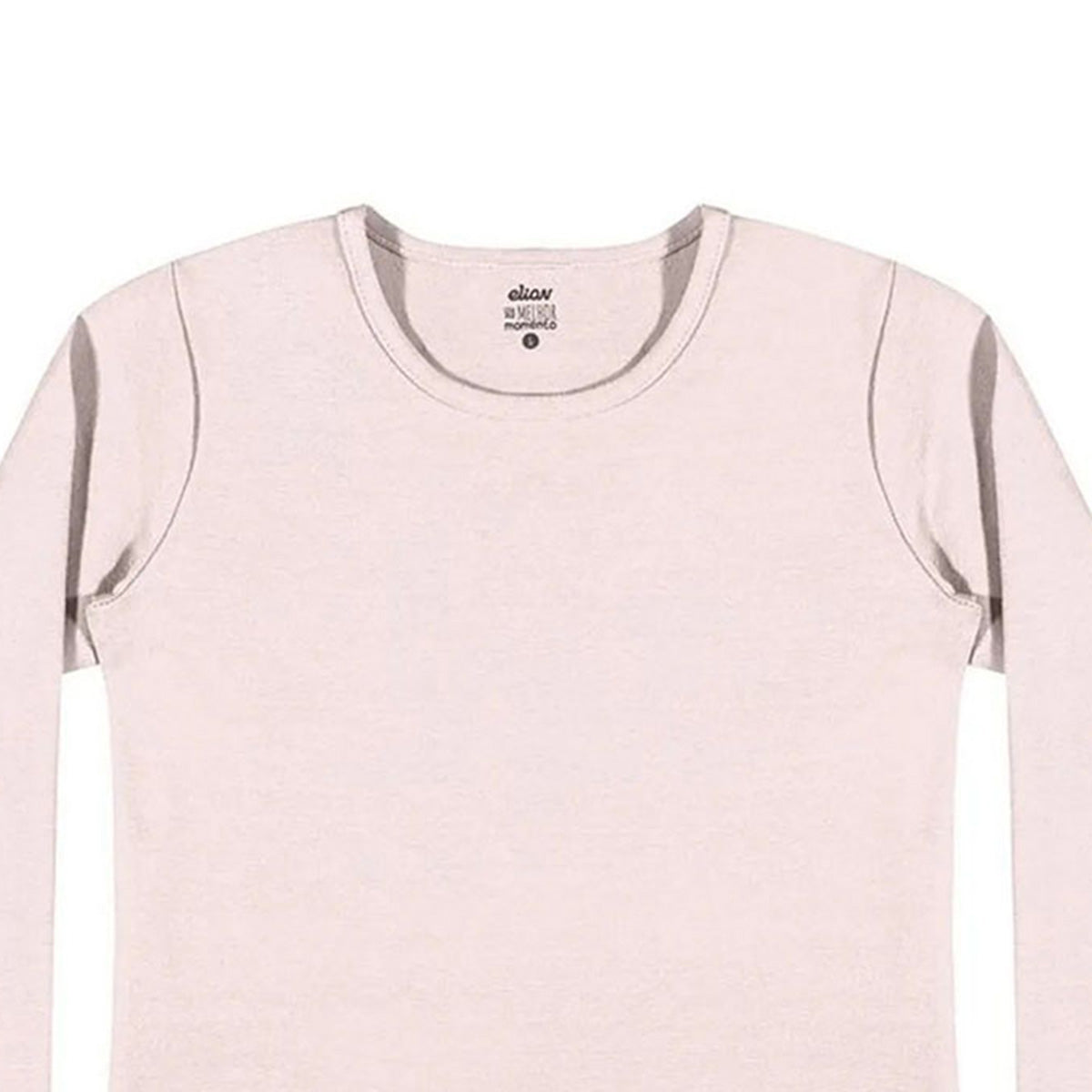 Blusa Básica Infantil Menina em Cotton Leve Rosa Bebê - Elian