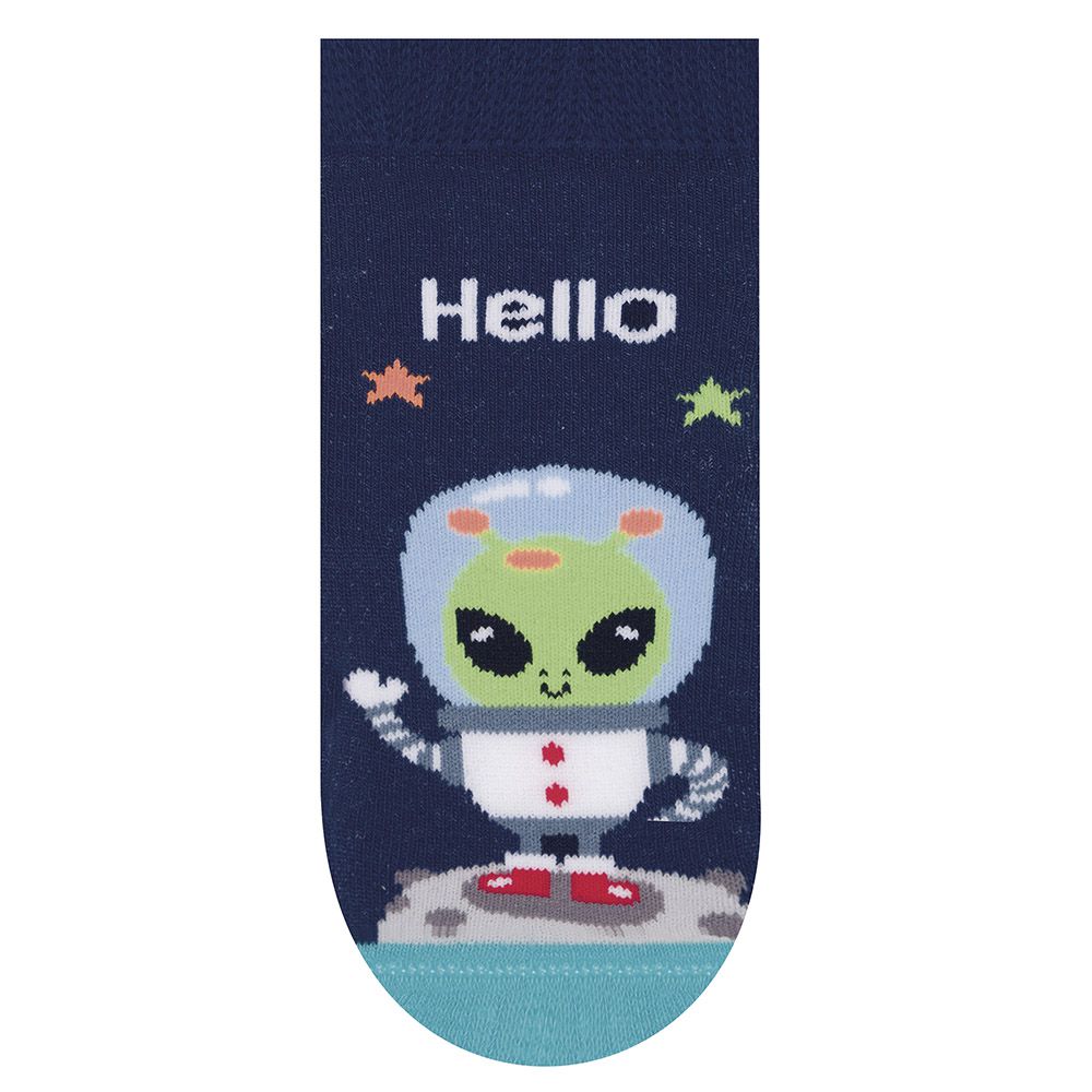 Meia Atoalhada Bebê Menino Hello - Selene