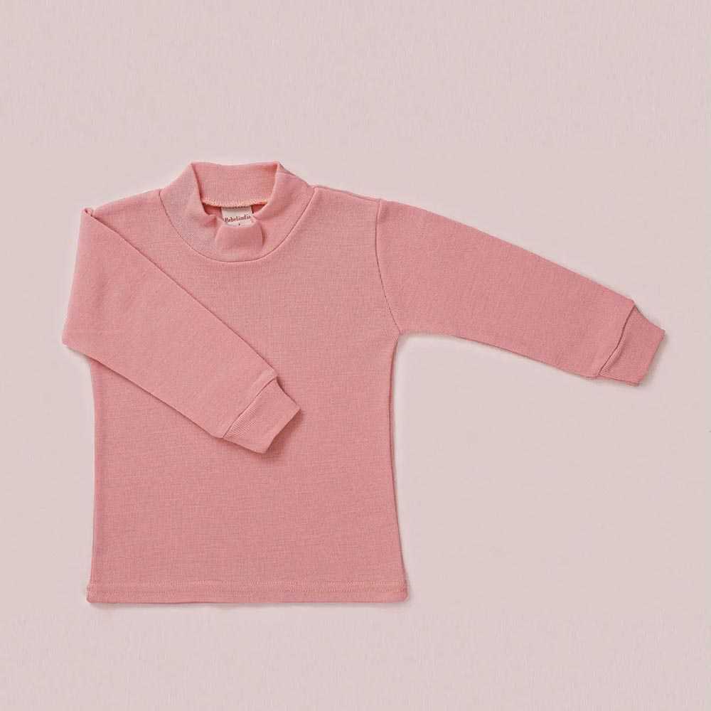 Blusa Básica de Lã Antialérgica Rosa Batom - Bebelândia