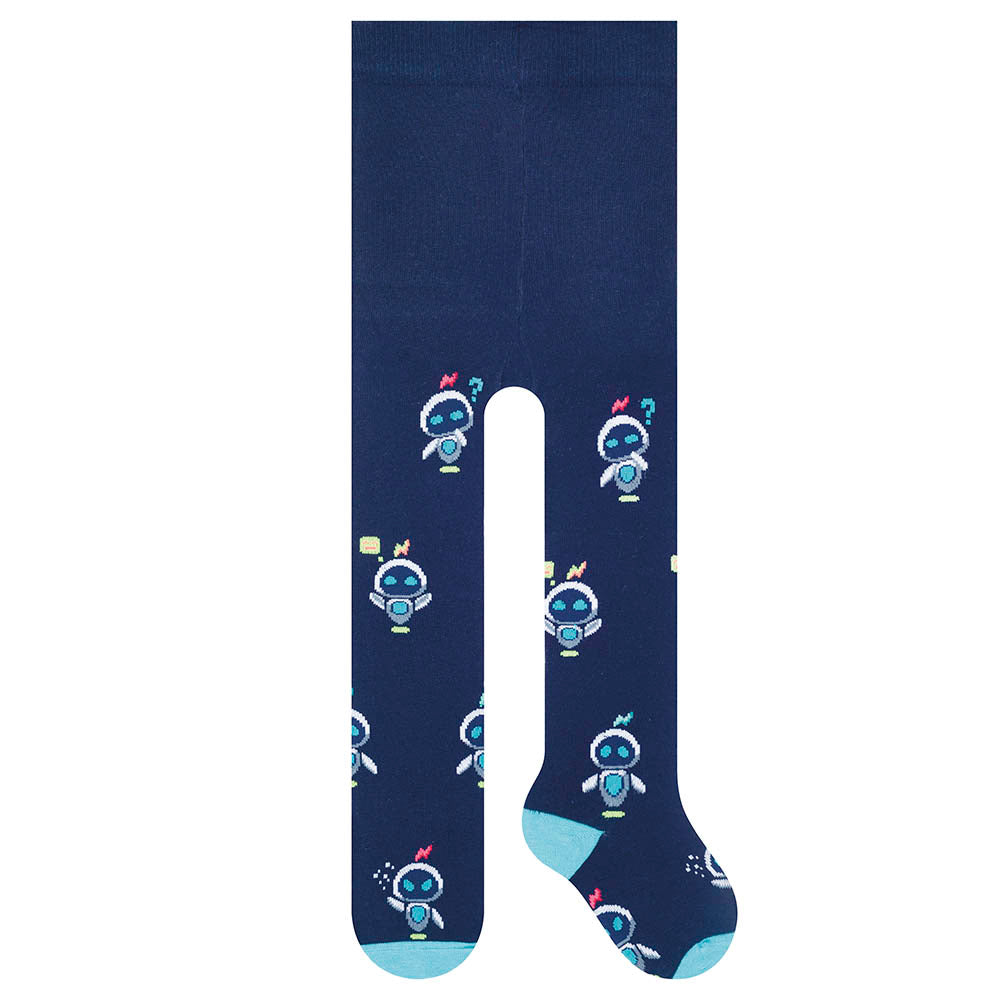 Meia-Calça Fio 80 Bebê Menino em Algodão Robô - Selene