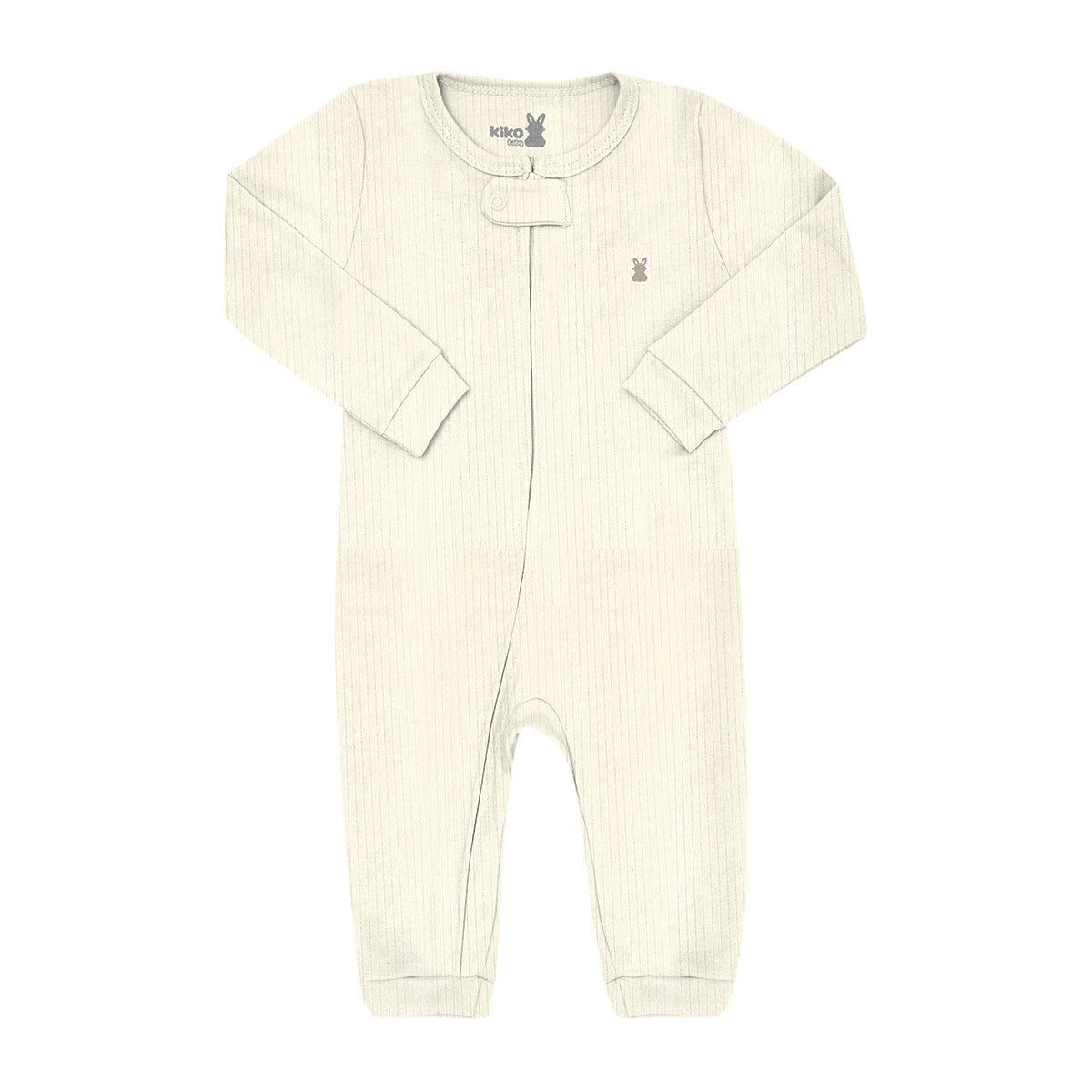 Macacão Bebê Canelado em Suedine C/ Zíper - Kiko Baby
