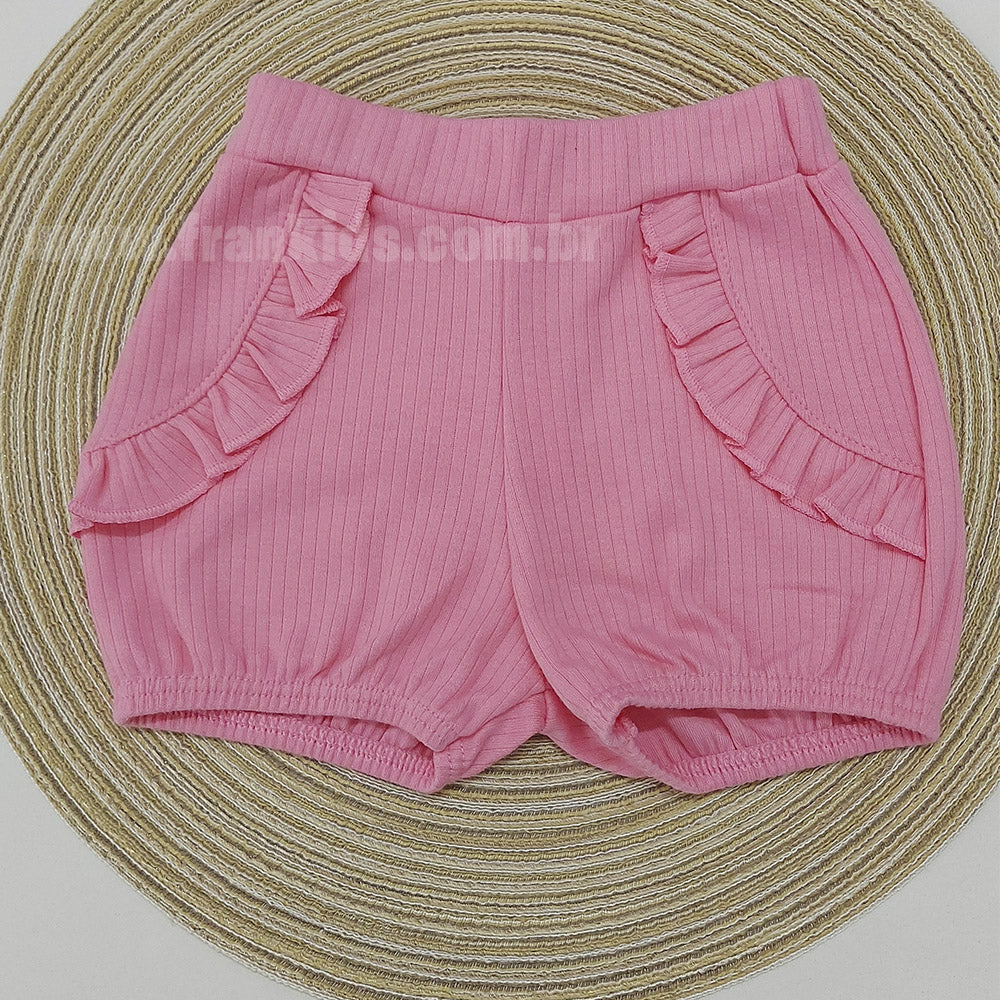 Conjunto Bebê Body e Short Menina Bichinhos - Kiko Baby