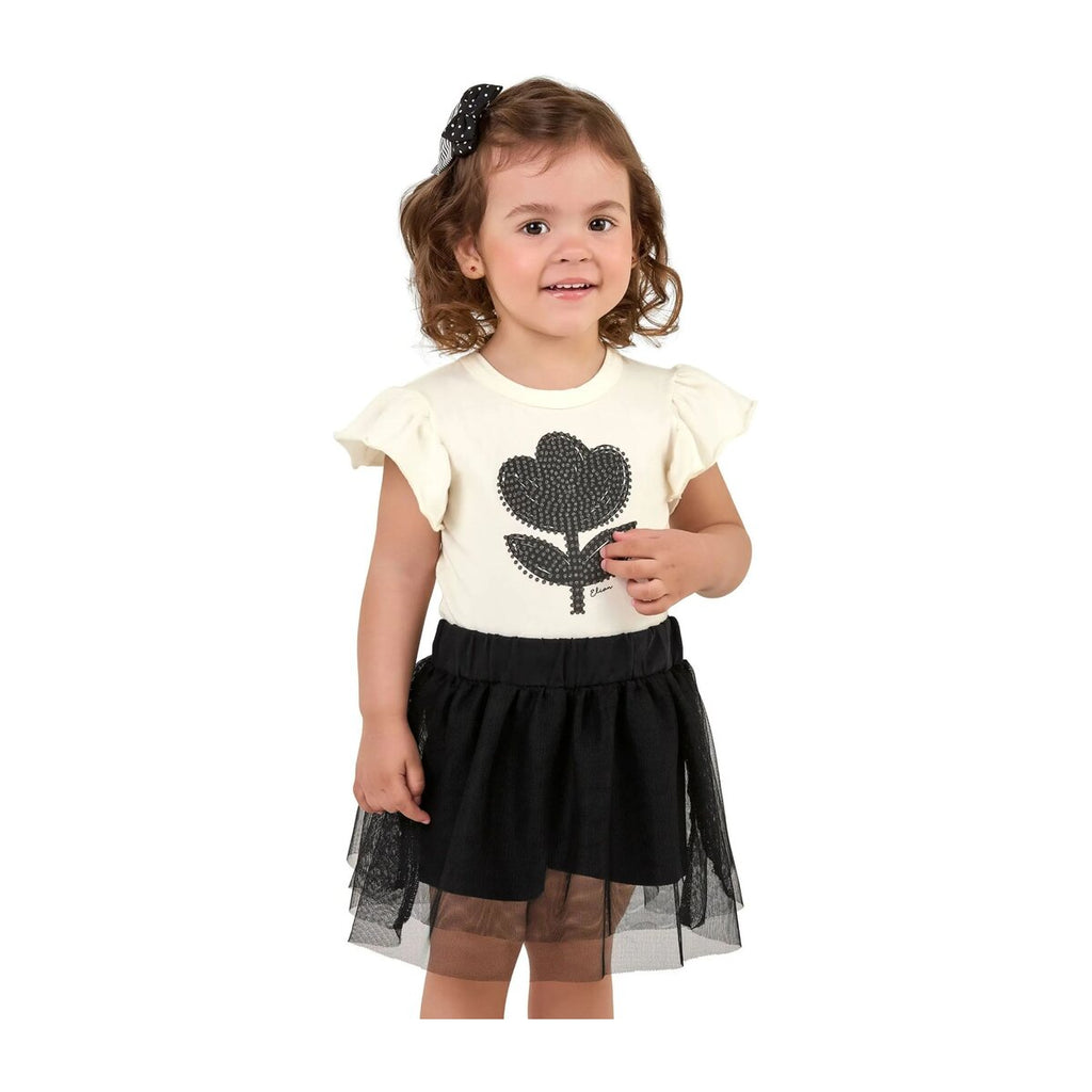 Conjunto Infantil Menina Blusa e Saia Tule - Elian