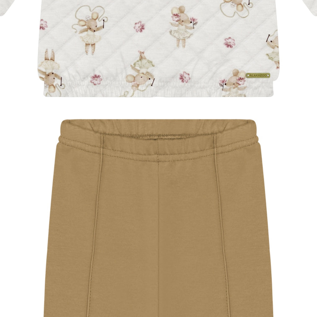 Conjunto Menina Moletom Molecotton Peluciado - Alakazoo