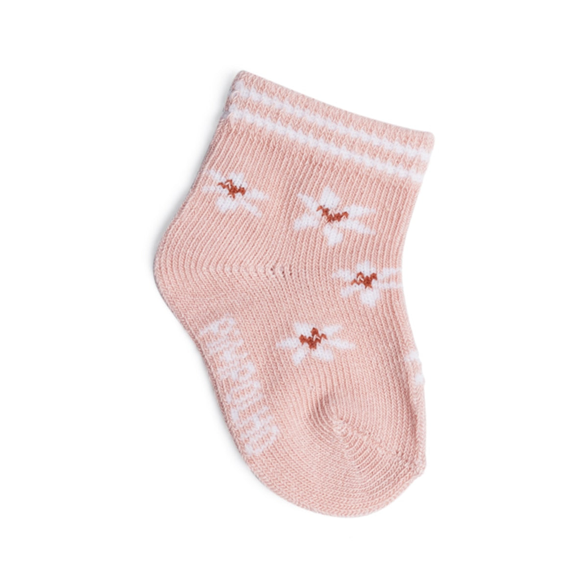 Kit 3 Pares Meia Cano Médio Bebê Menina Zero Flores - Pimpolho