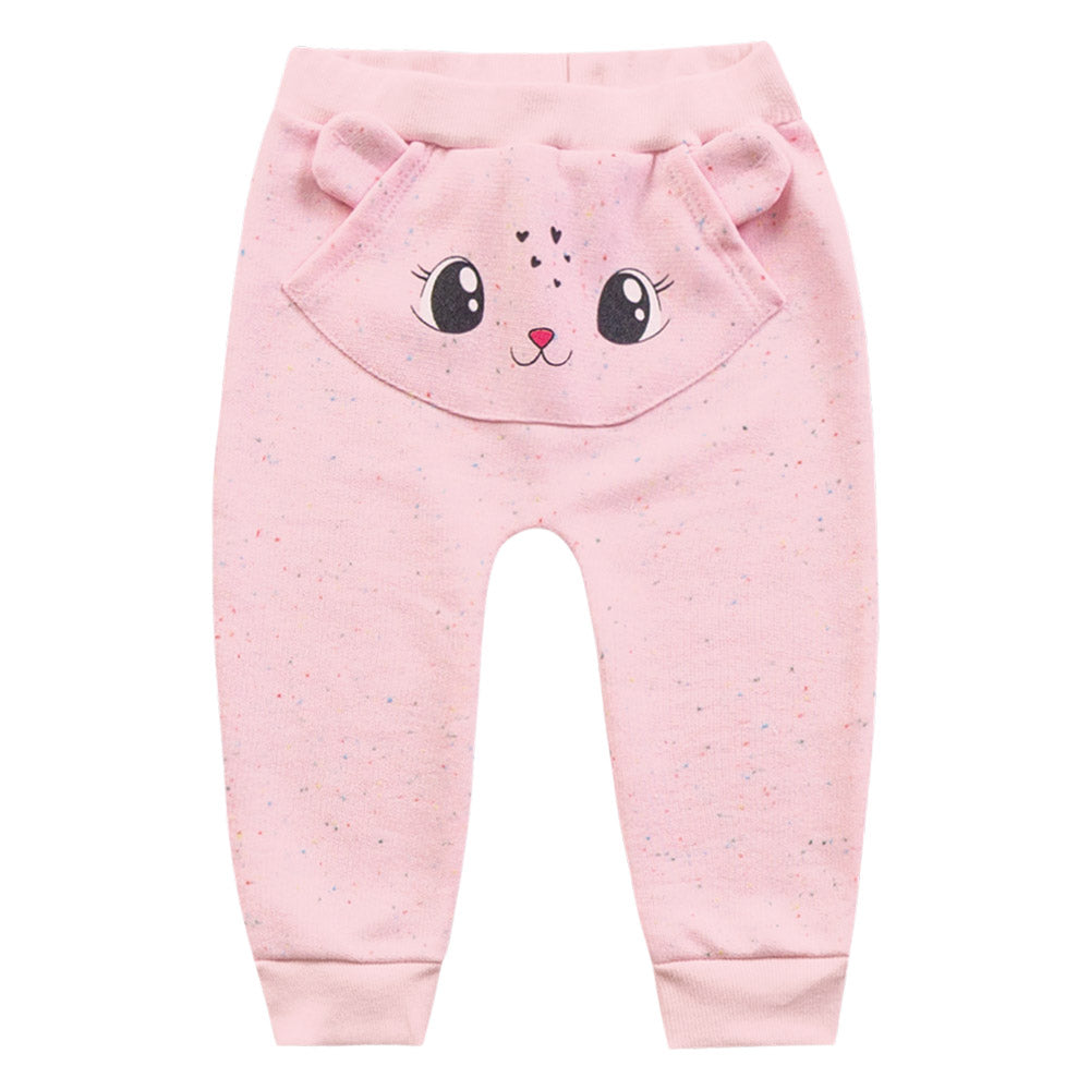 Calça Bebê Menina Moletom Peluciado Ursinho - Kiko e Kika