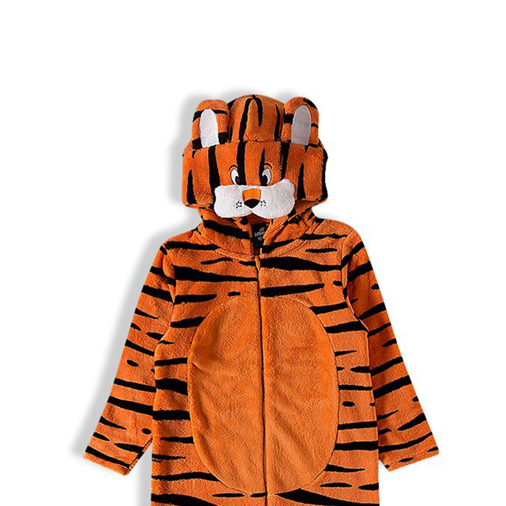 Macacão Infantil em Pelúcia Bichinho Tigre - Tip Top
