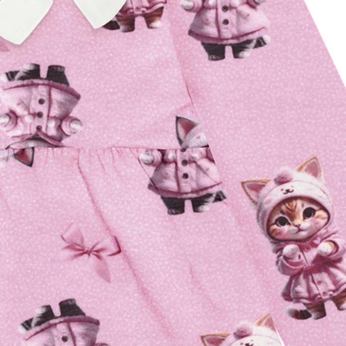 Vestido em Moletinho Soft Gatinha - Alakazoo