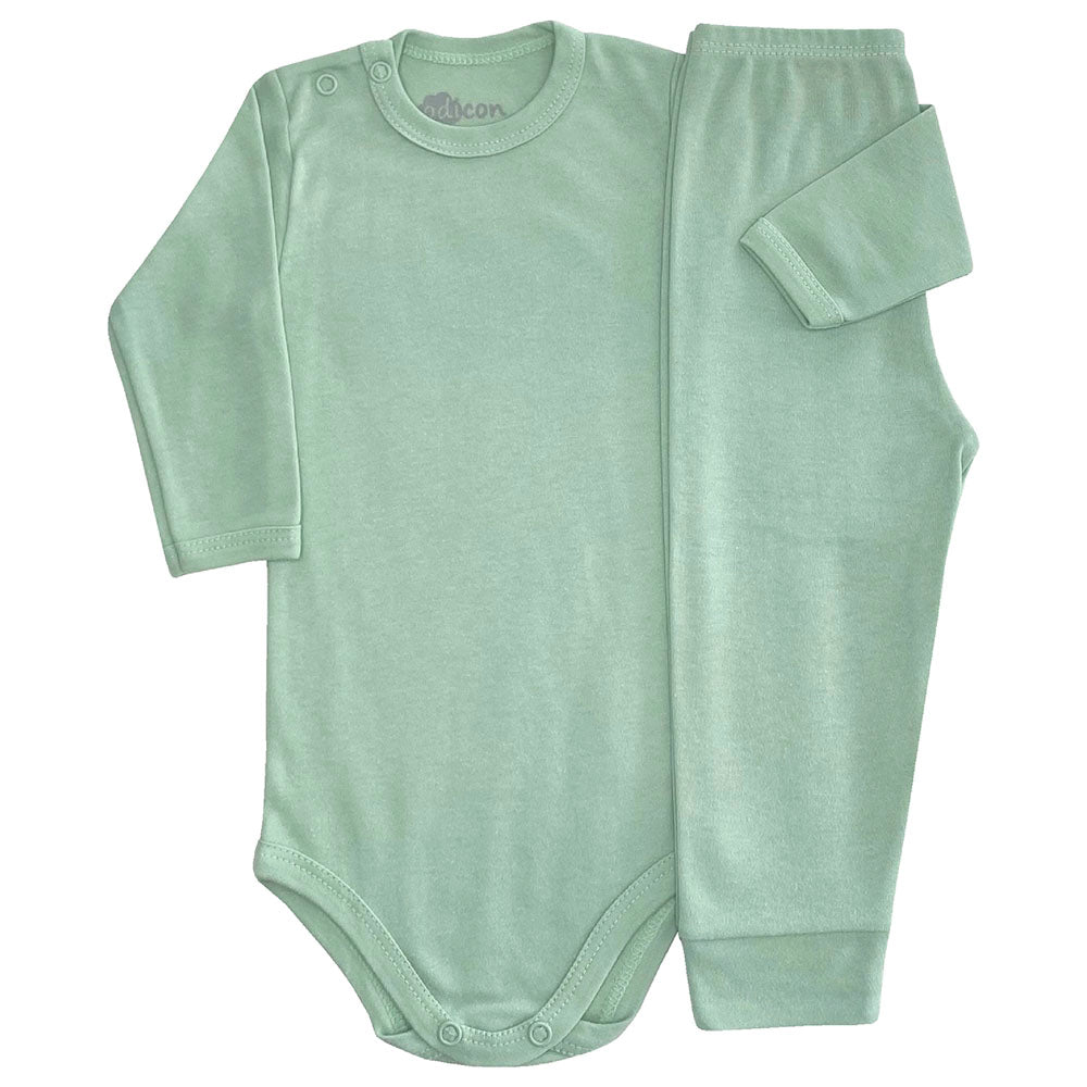 Conjunto Pijama Suedine Bebê Liso Body e Calça - Odicon