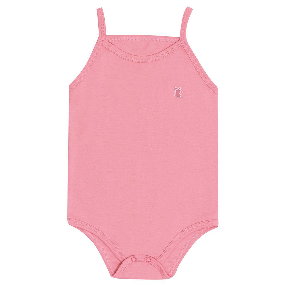 Body Regata Alcinha Bebê Menina Liso em Suedine - Kiko Baby