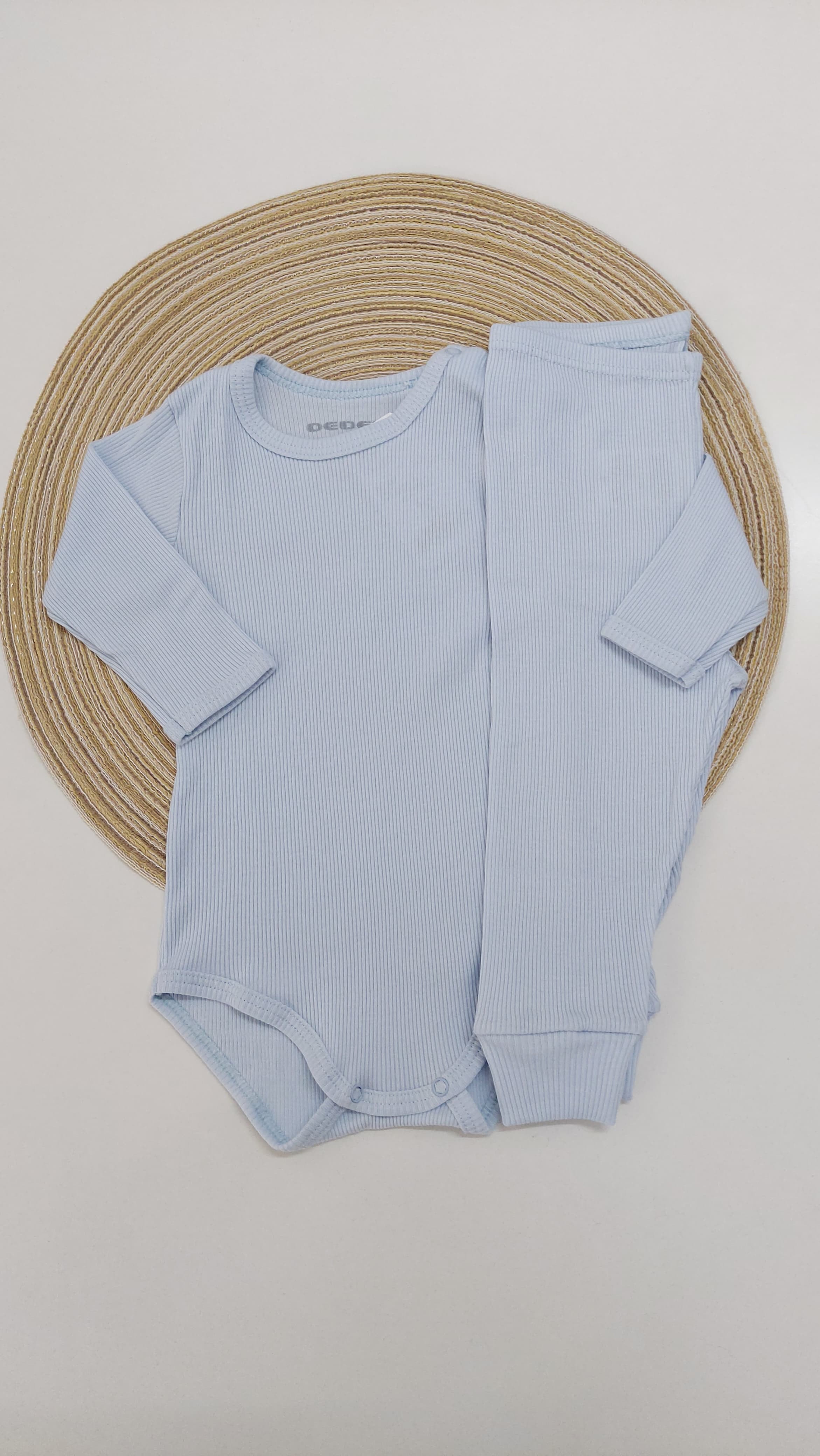 Conjunto Canelado Body e Calça Bebê - Dedeka