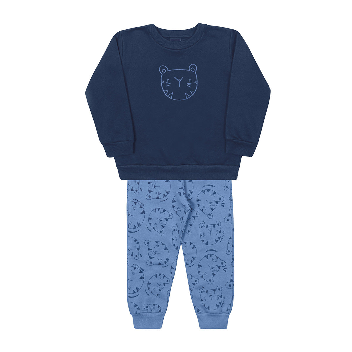 Conjunto Menino Blusão e Calça Moletom Peluciado - Kiko e Kika