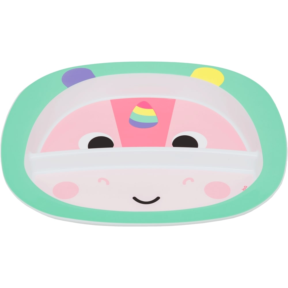 Kit Refeição Prato Raso, Bowl e Copo Buba Zoo Unicórnio - Buba