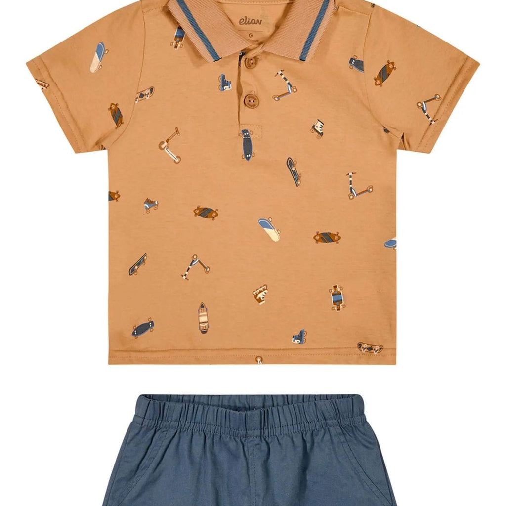 Conjunto Bebê Menino Com Camisa Polo - Elian