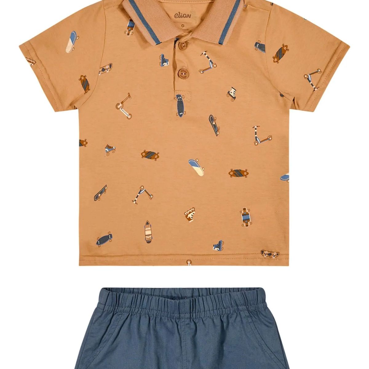 Conjunto Bebê Menino Com Camisa Polo - Elian
