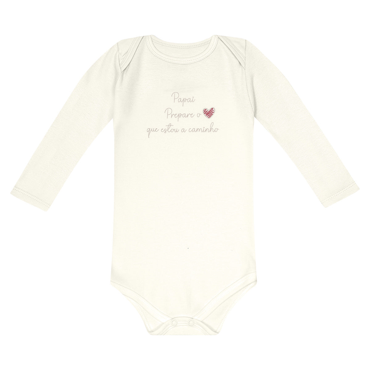 Body Manga Longa Bebê Unissex Papai Estou a Caminho - Kiko Baby