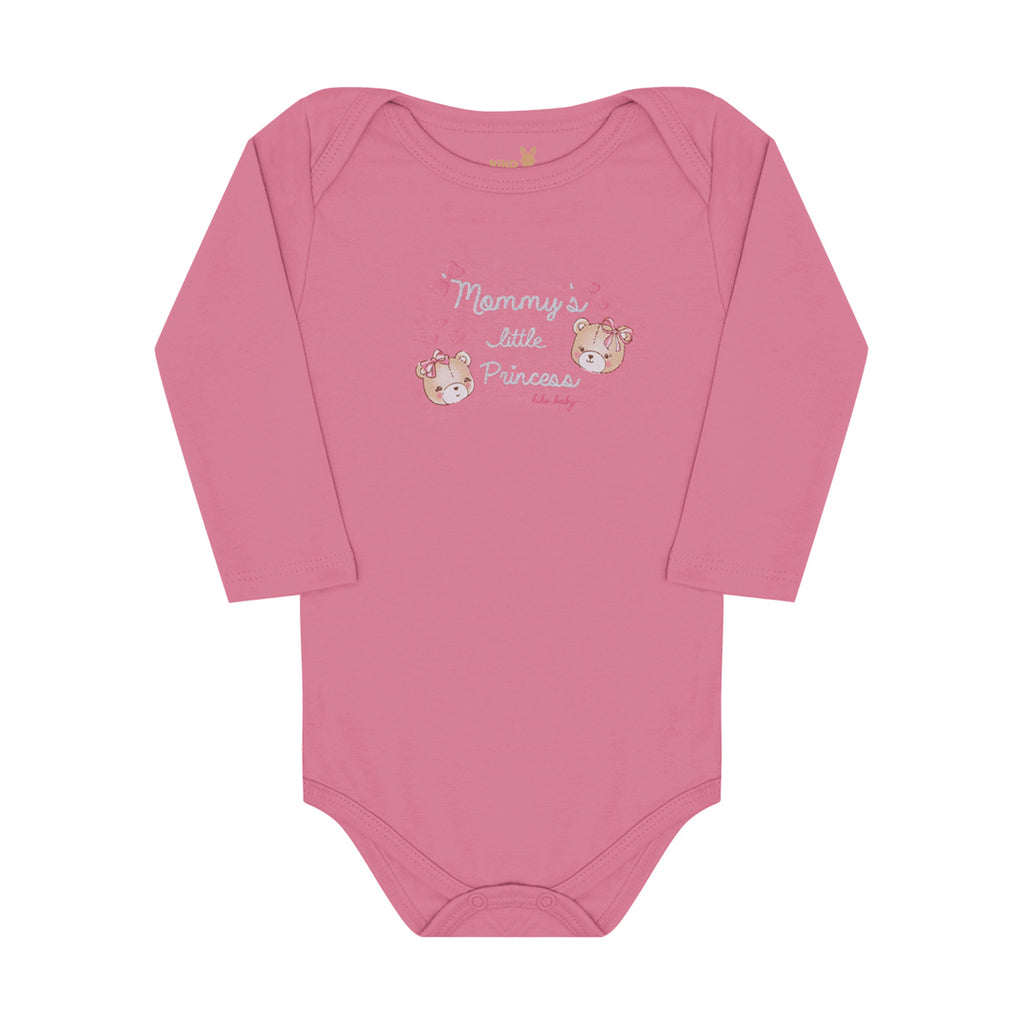 Body Manga Longa Bebê Menina Little Princess - Kiko Baby