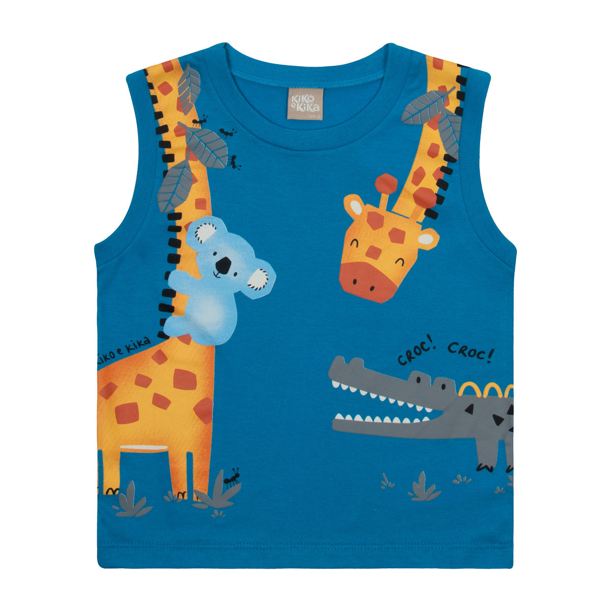 Regata Infantil Menino Safári Girafa - Kiko e Kika