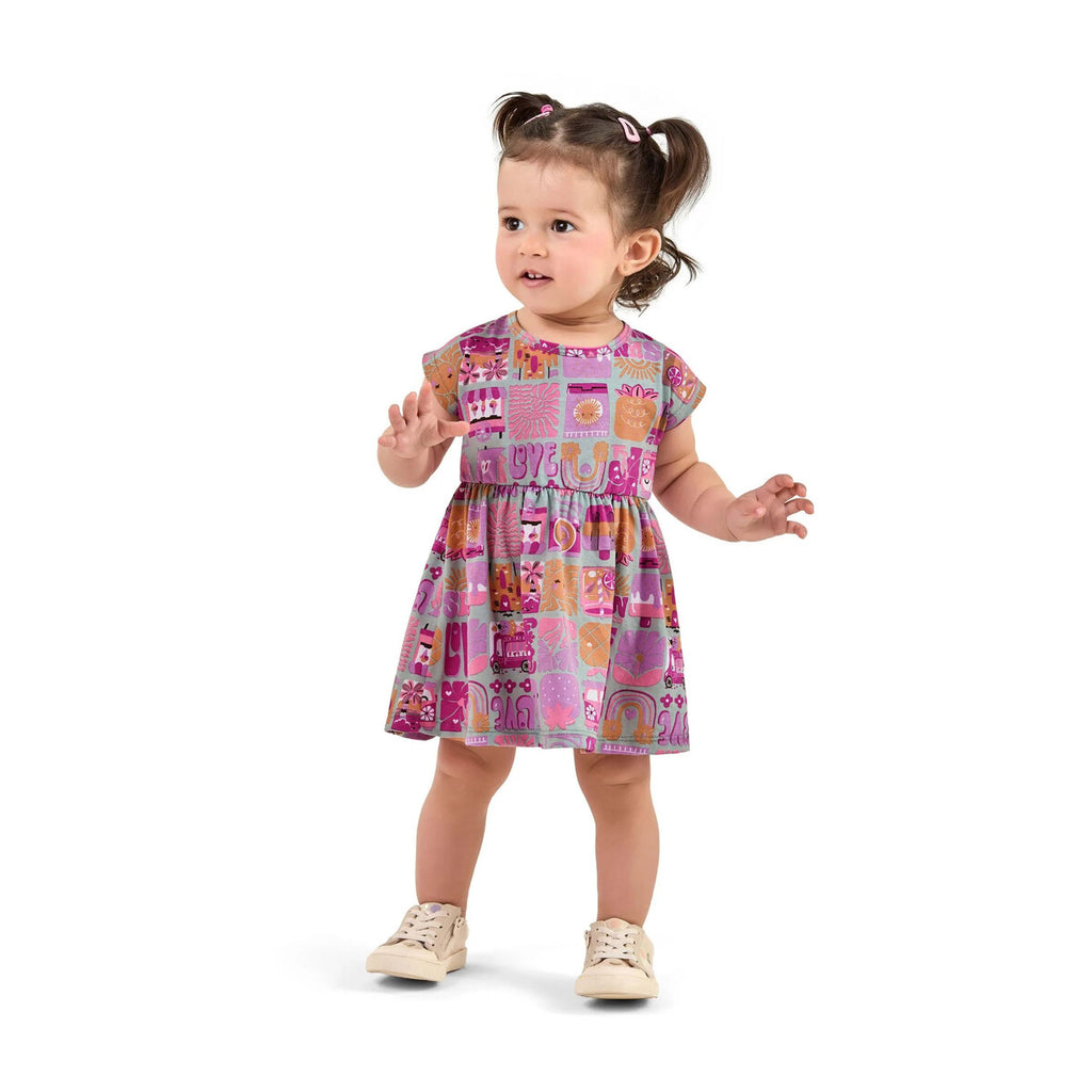 Vestido Bebê Menina Verão Estampado - Elian