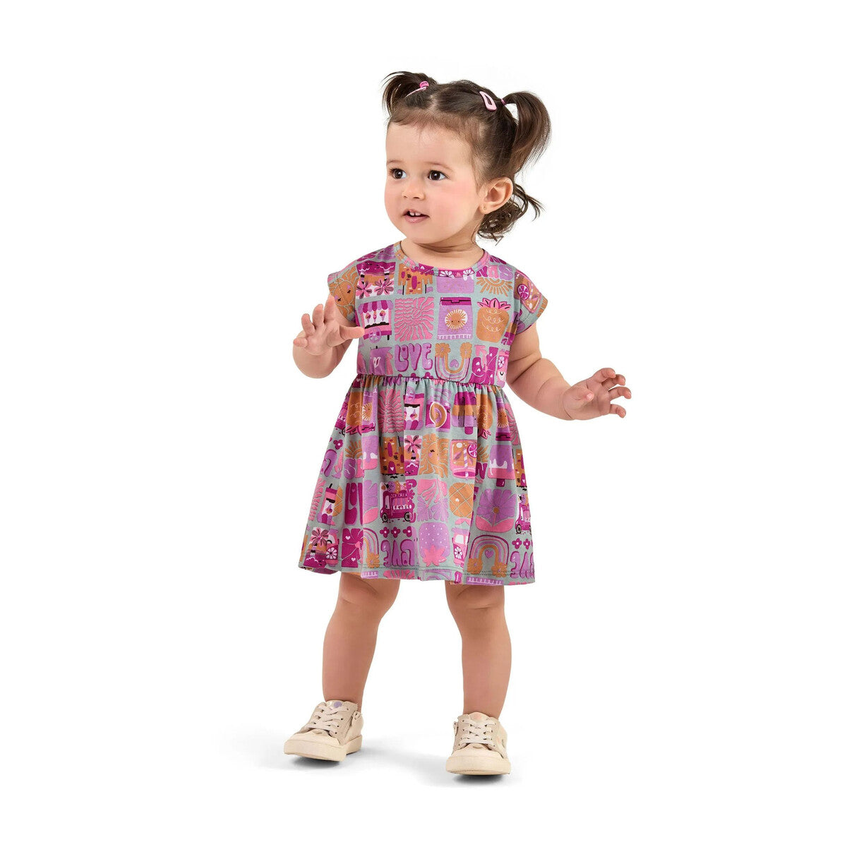 Vestido Bebê Menina Verão Estampado - Elian