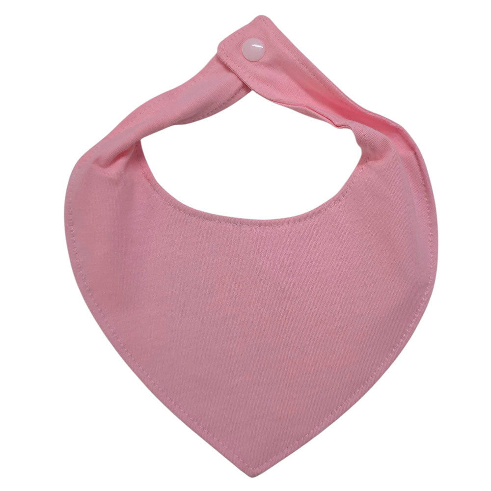 Babador Bandana Impermeável Bebê Liso Rosa Bebê