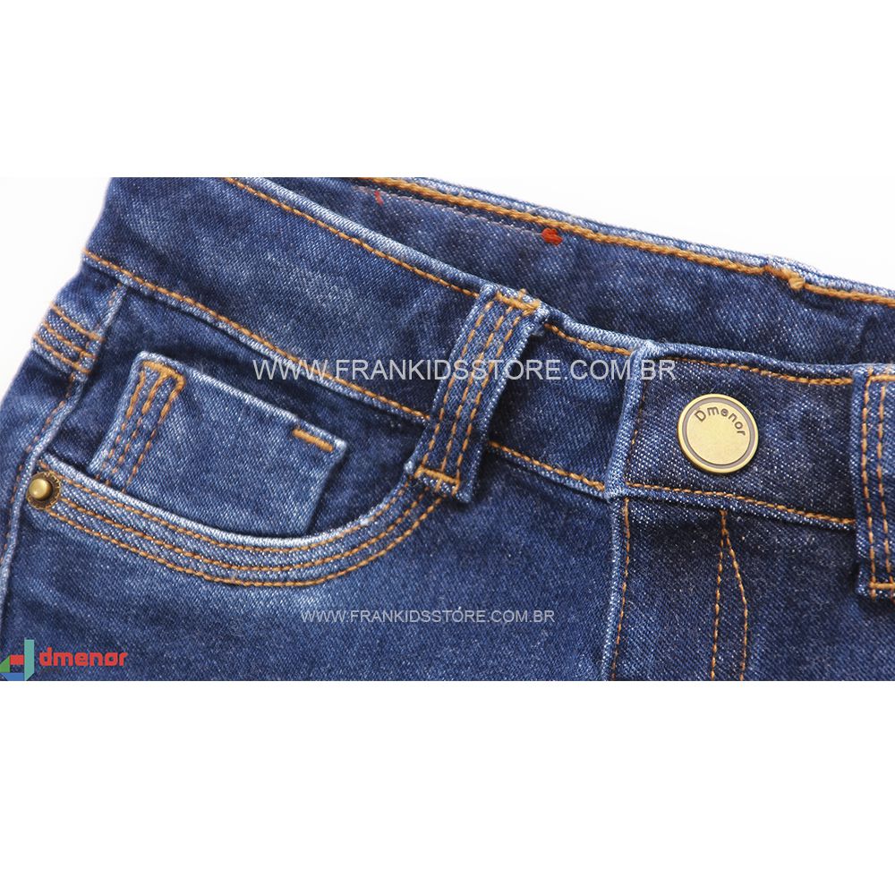 Bermuda Jeans Macio Menino Bebê Infantil - Dmenor
