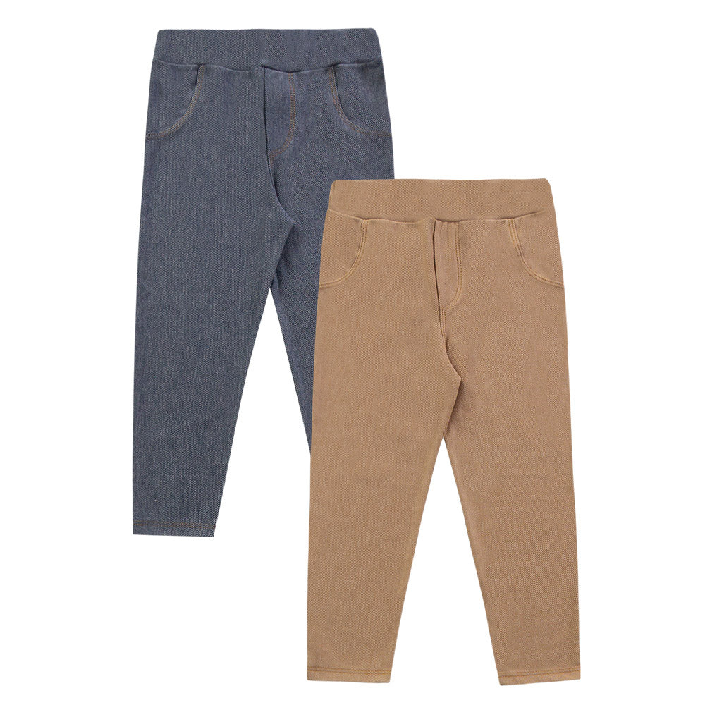 Calça Legging Infantil Molecotton Estilo Jeans - Kiko e Kika