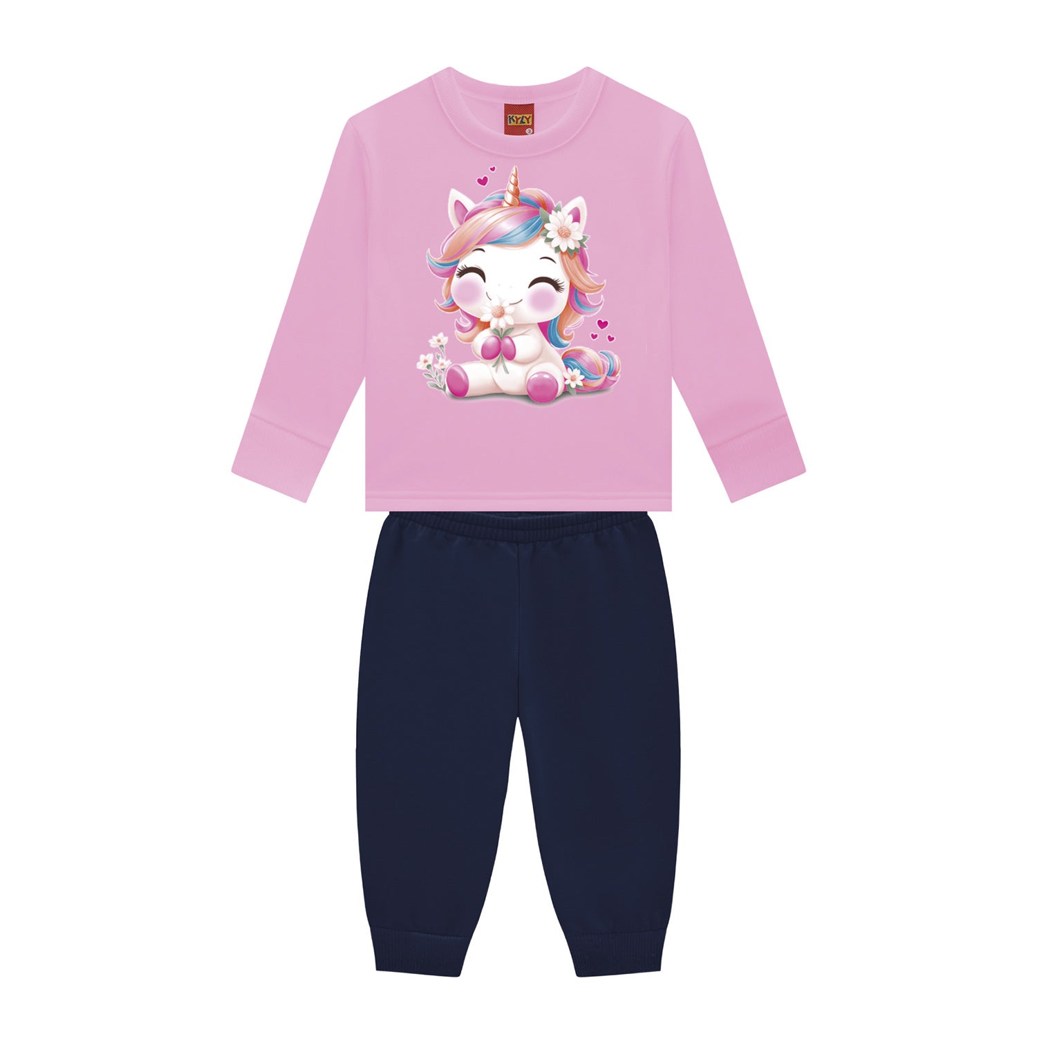 Conjunto Infantil Menina Moletom Peluciado Unicórnio - Kyly