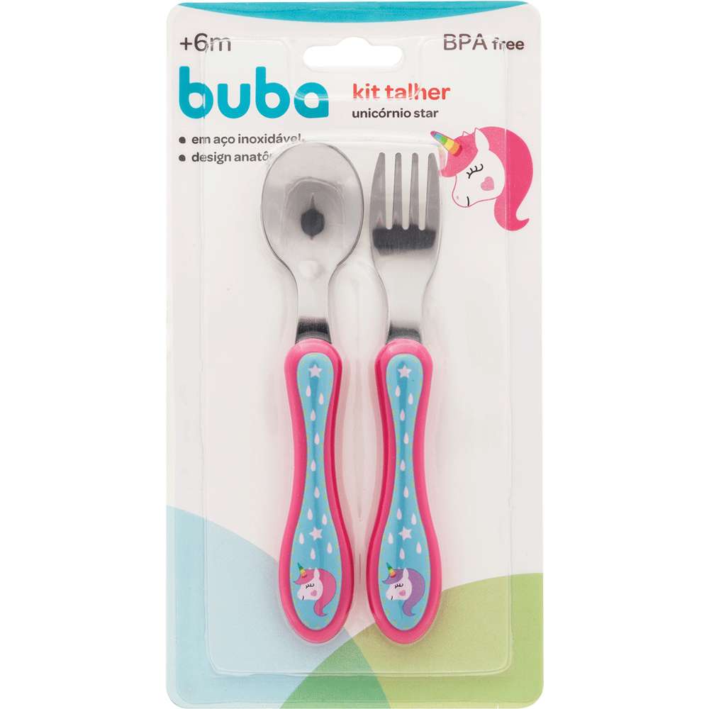 Kit Talher Para Bebê Unicórnio Star (6+ Meses) - Buba