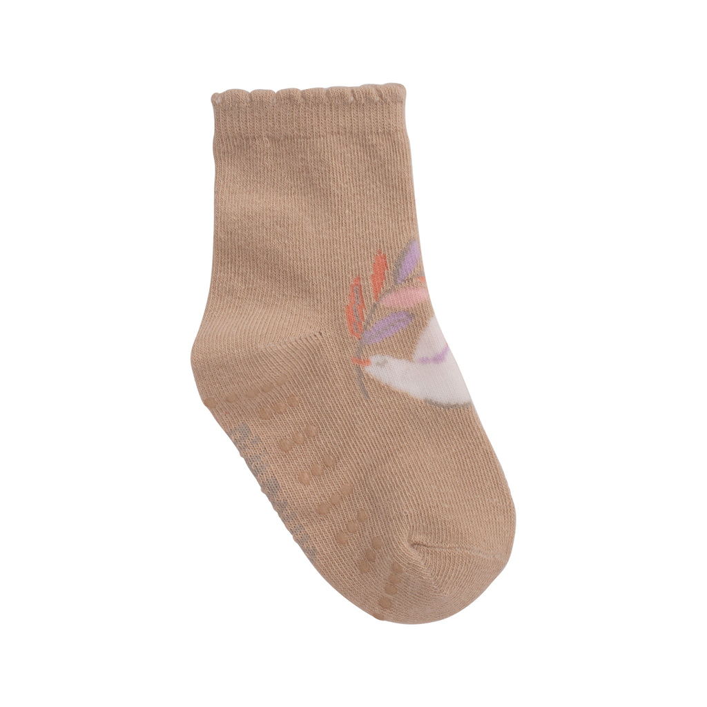 Kit 3 Pares Meia Antiderrapante Menina 21-25 Pomba - Pimpolho