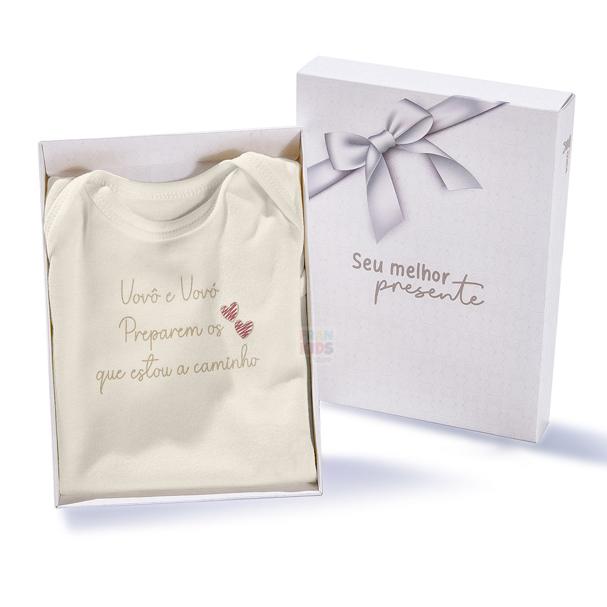 Body Manga Longa Bebê Unissex Vovô e Vóvó Estou a Caminho - Kiko Baby